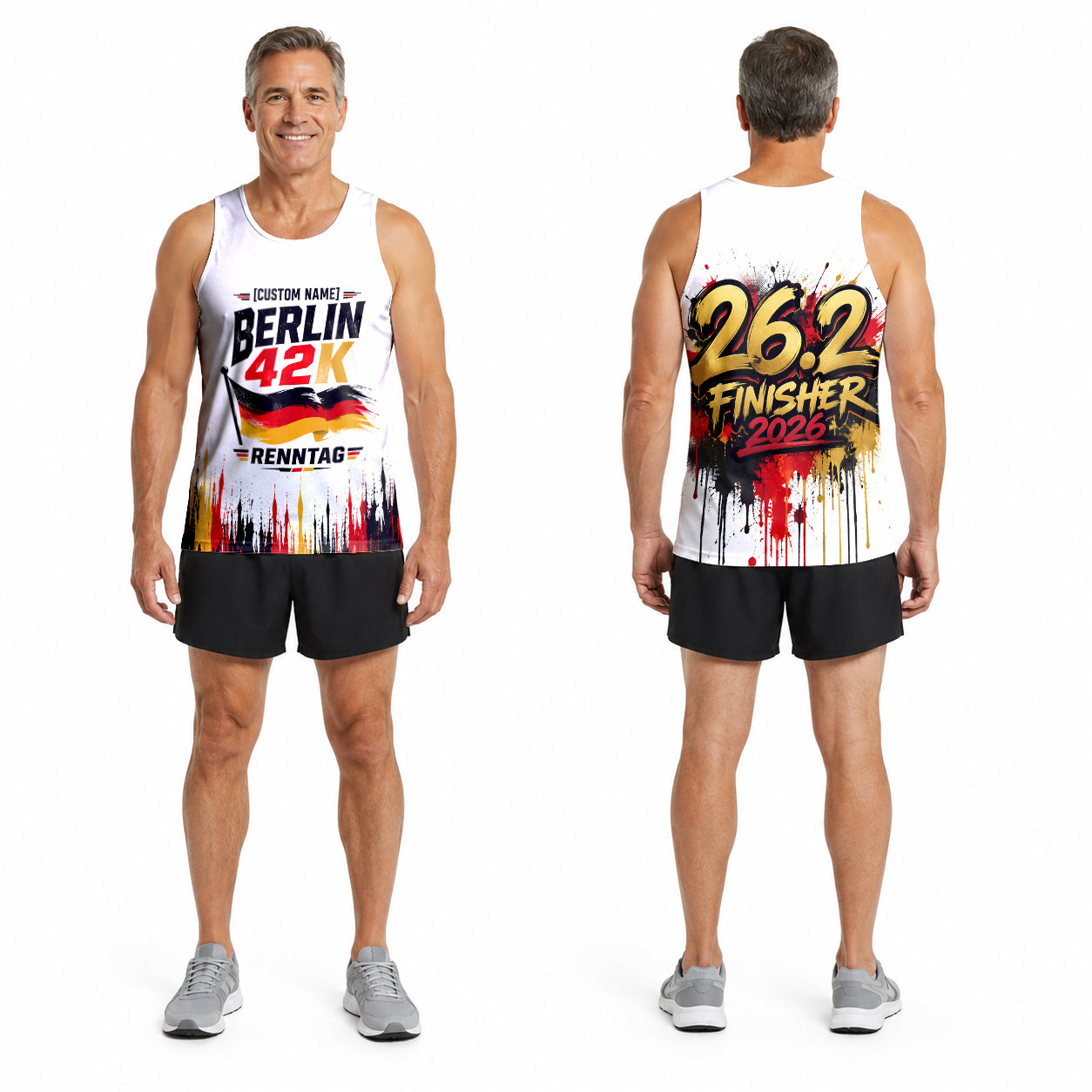 Urbaner Farbtropfen Berlin Wettkampftag Lauf-Tanktop