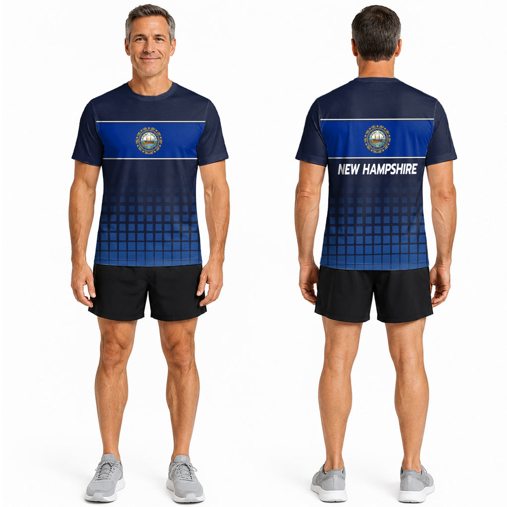 New Hampshire State Pride Tech Running T-Shirt