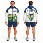 Custom Name Prairie Miles Illinois Illinois Running Windbreaker Jacket