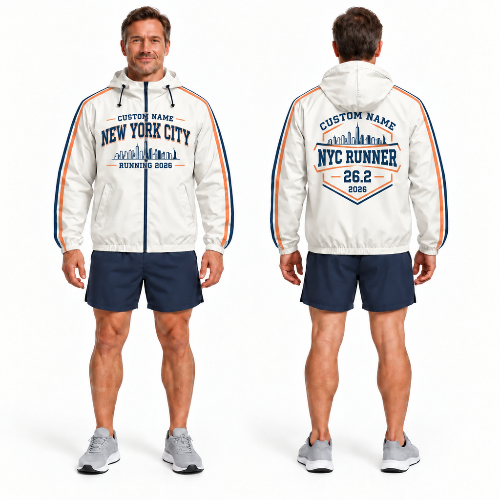 Custom Name New York Heritage Runner Running Windbreaker Jacket