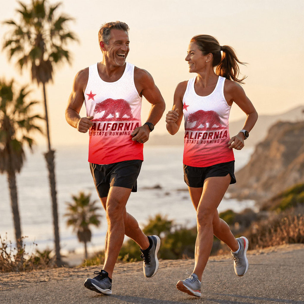 Halftone Star & Bear California State Running Tank Top