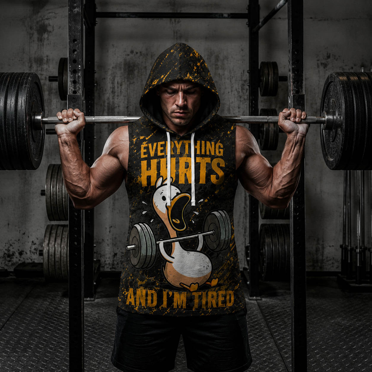 Everything Hurts Men's Workout Hooded Tank Top