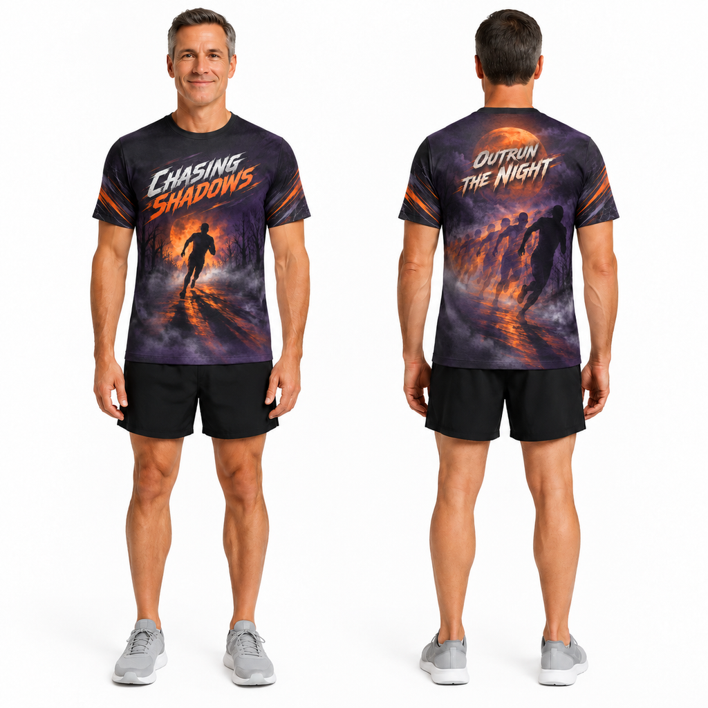Chasing Shadows Halloween Tech Running T-Shirt