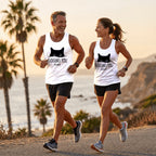 Cat Running Tank Top Black Cat Silently Judging You Running Singlet for Men and Women