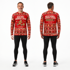 Custom Name Miles Run Now, Cookies Later Santa Hustle Galveston Running Long Sleeve Shirt
