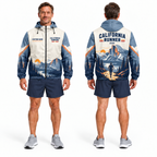 Custom Name Yosemite California Runner Running Windbreaker Jacket