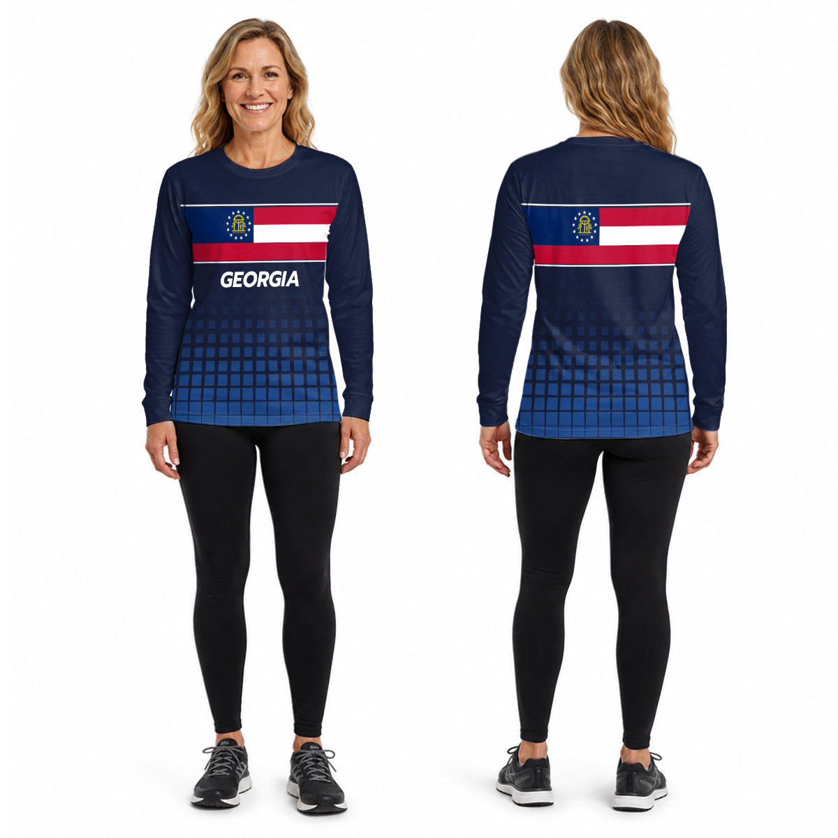 Georgia State Pride Long Sleeve Running T-Shirt