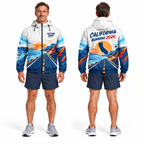 Custom Name California Road To Run Running Windbreaker Jacket
