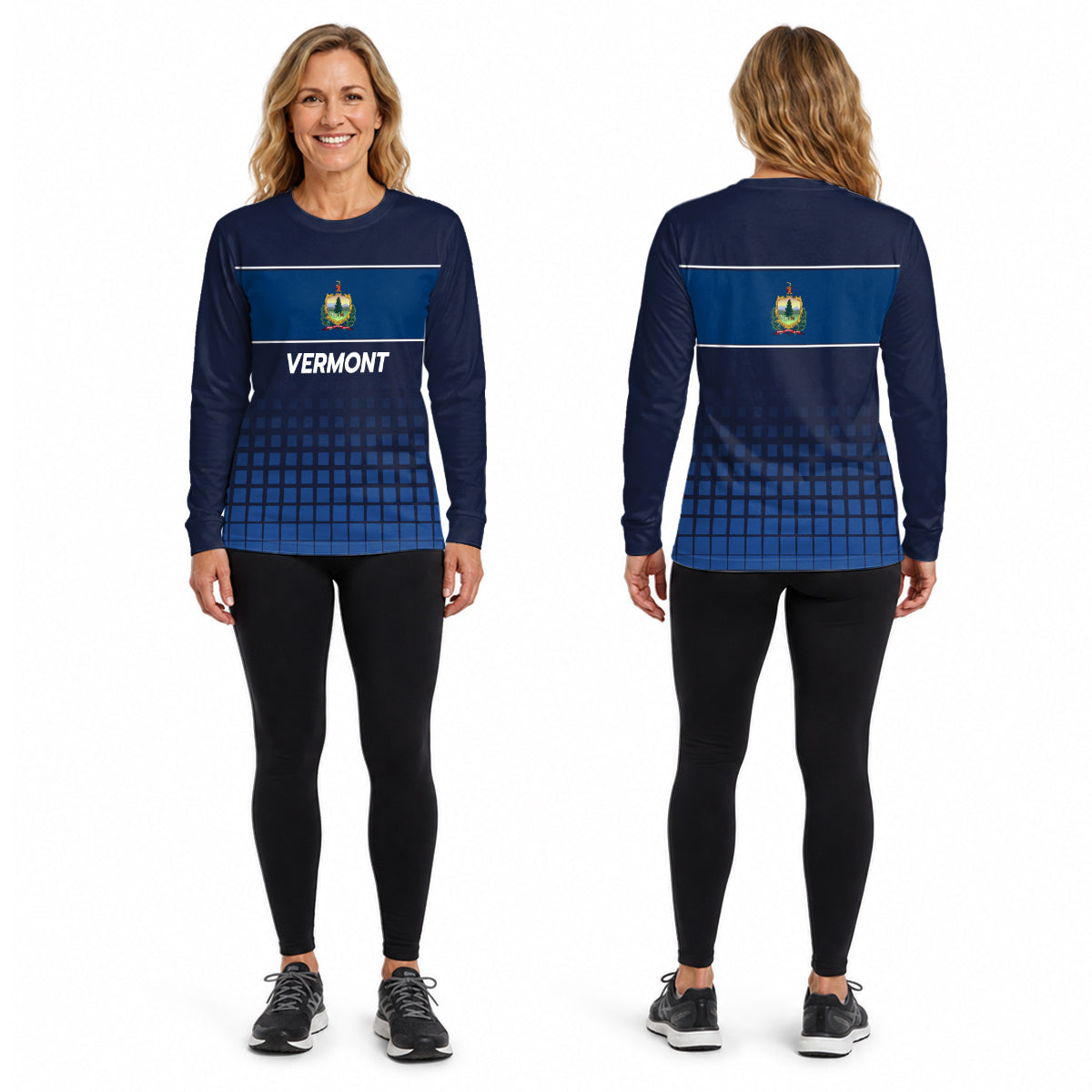 Vermont State Pride Long Sleeve Running T-Shirt