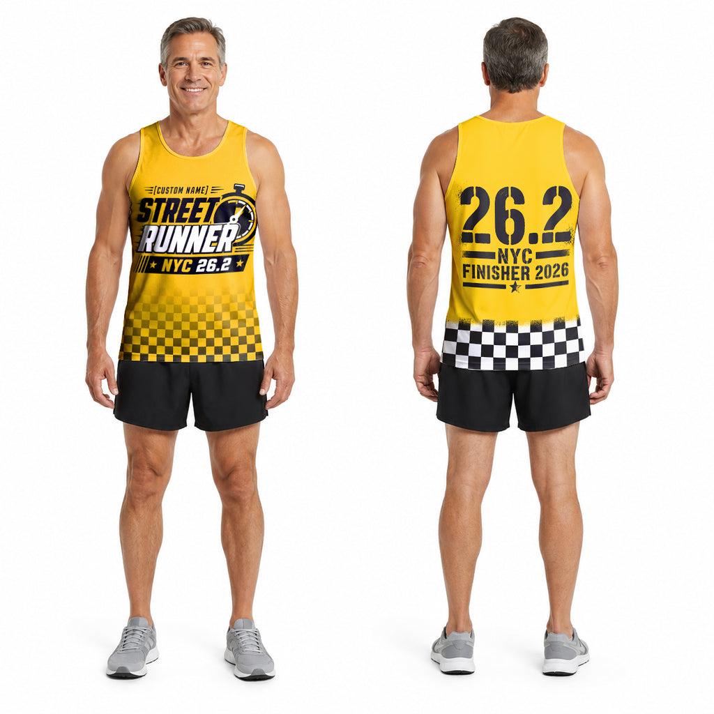 Urban Taxi Speed The NYC Race Day Running Tank Top