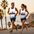 Empire Brushstroke Skyline New York Running Tank Top