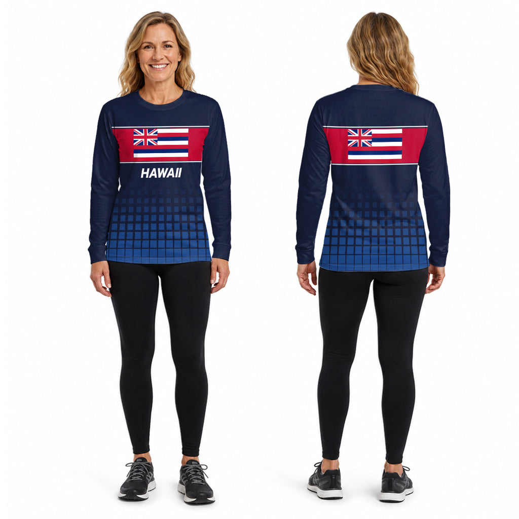 Hawaii State Pride Long Sleeve Running T-Shirt