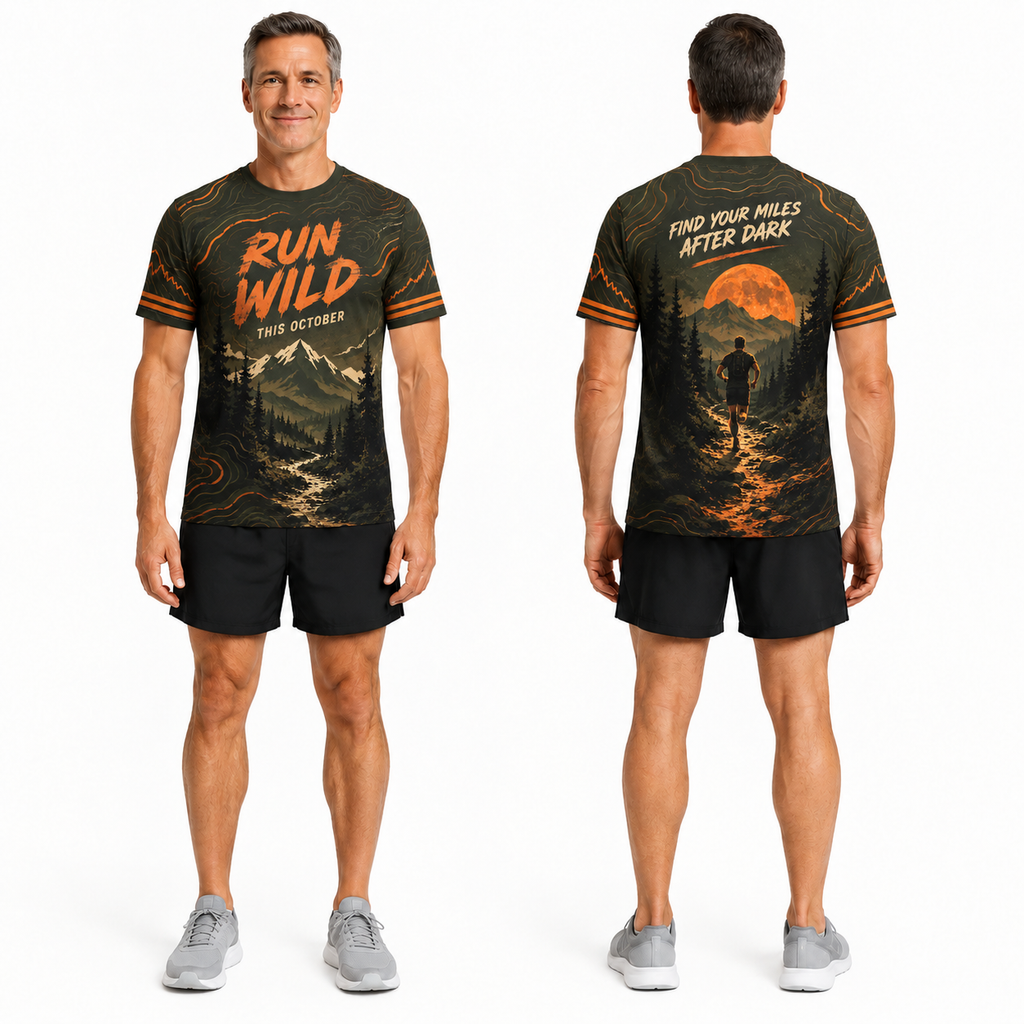 Run Wild This October Halloween Tech Running T-Shirt