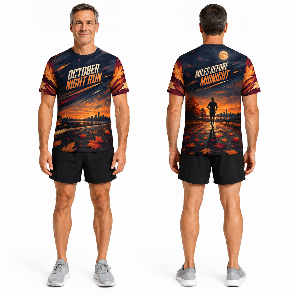 October Night Run Halloween Tech Running T-Shirt