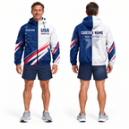 Custom Name American Pace Jacket Running Windbreaker Jacket