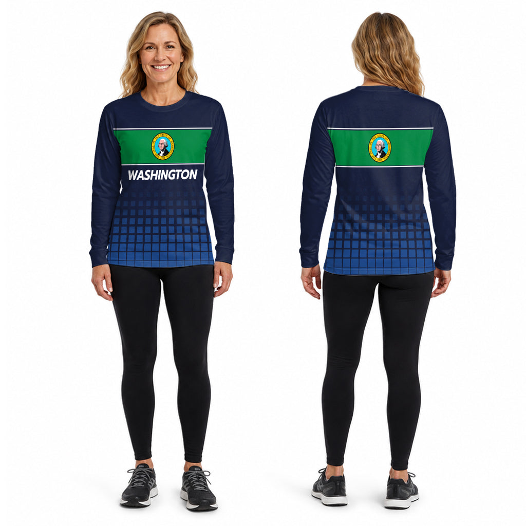 Washington State Pride Long Sleeve Running T-Shirt