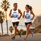 Cat Running Tank Top Alien UFO Cat Running Singlet for Men and Women