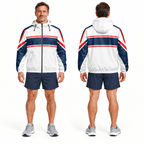 Custom Name States Clean Stripe Motion Running Windbreaker Jacket