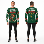 Custom Name Resting Jingle Face Running Long Sleeve Shirt