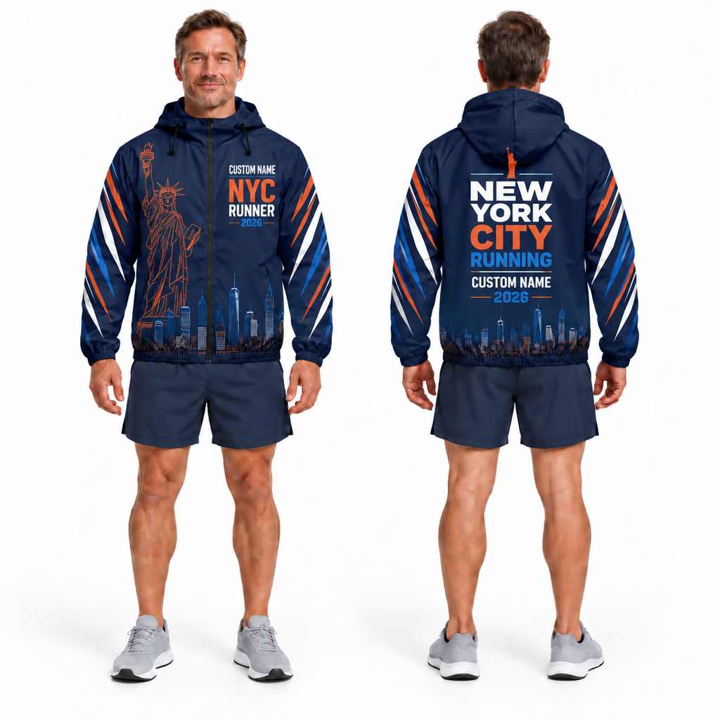 Custom Name Liberty City Runner Running Windbreaker Jacket