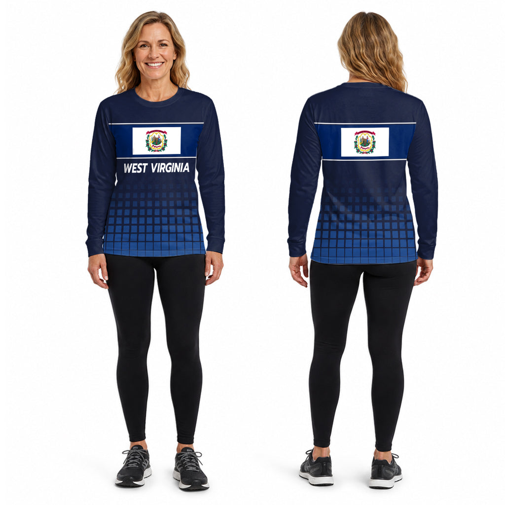 West Virginia State Pride Long Sleeve Running T-Shirt