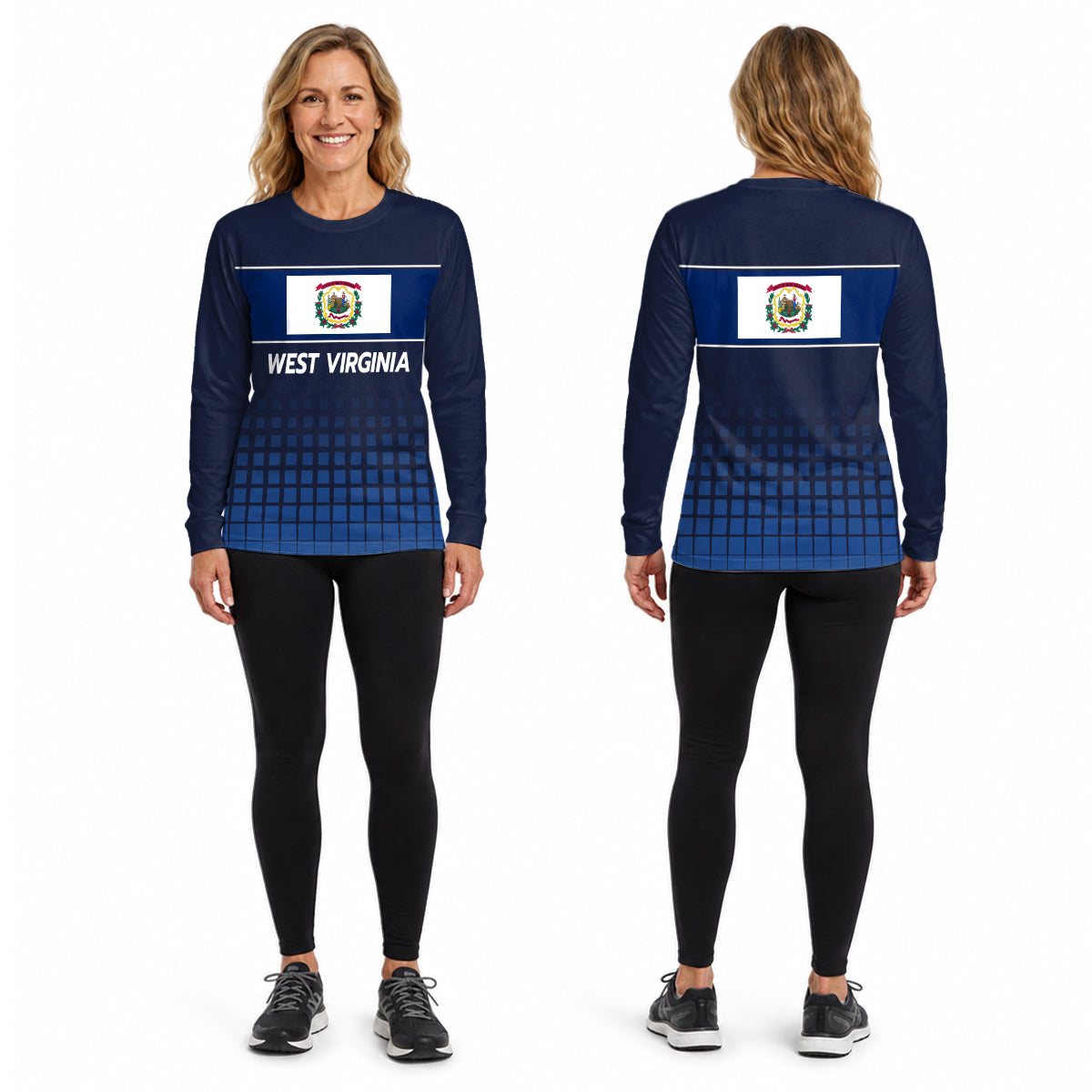 West Virginia State Pride Long Sleeve Running T-Shirt