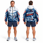 Custom Name Coast Guard Rescue Heritage Running Windbreaker Jacket
