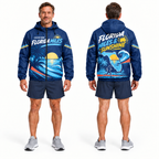 Custom Name Florida Miles & Sunshine Florida Running Windbreaker Jacket
