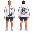 Custom Name California Bear Runner Running Windbreaker Jacket