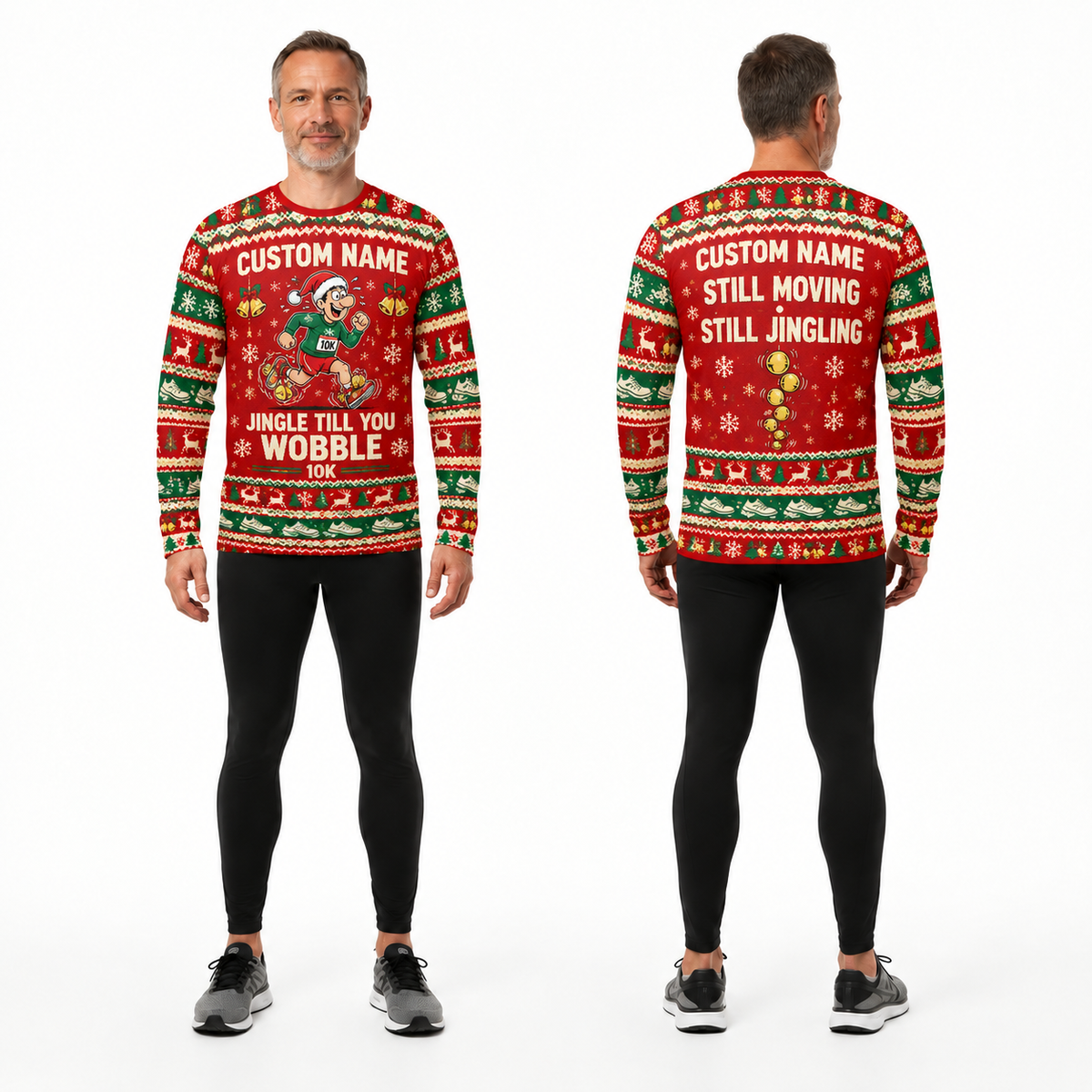 Custom Name Jingle Till You Wobble Running Long Sleeve Shirt