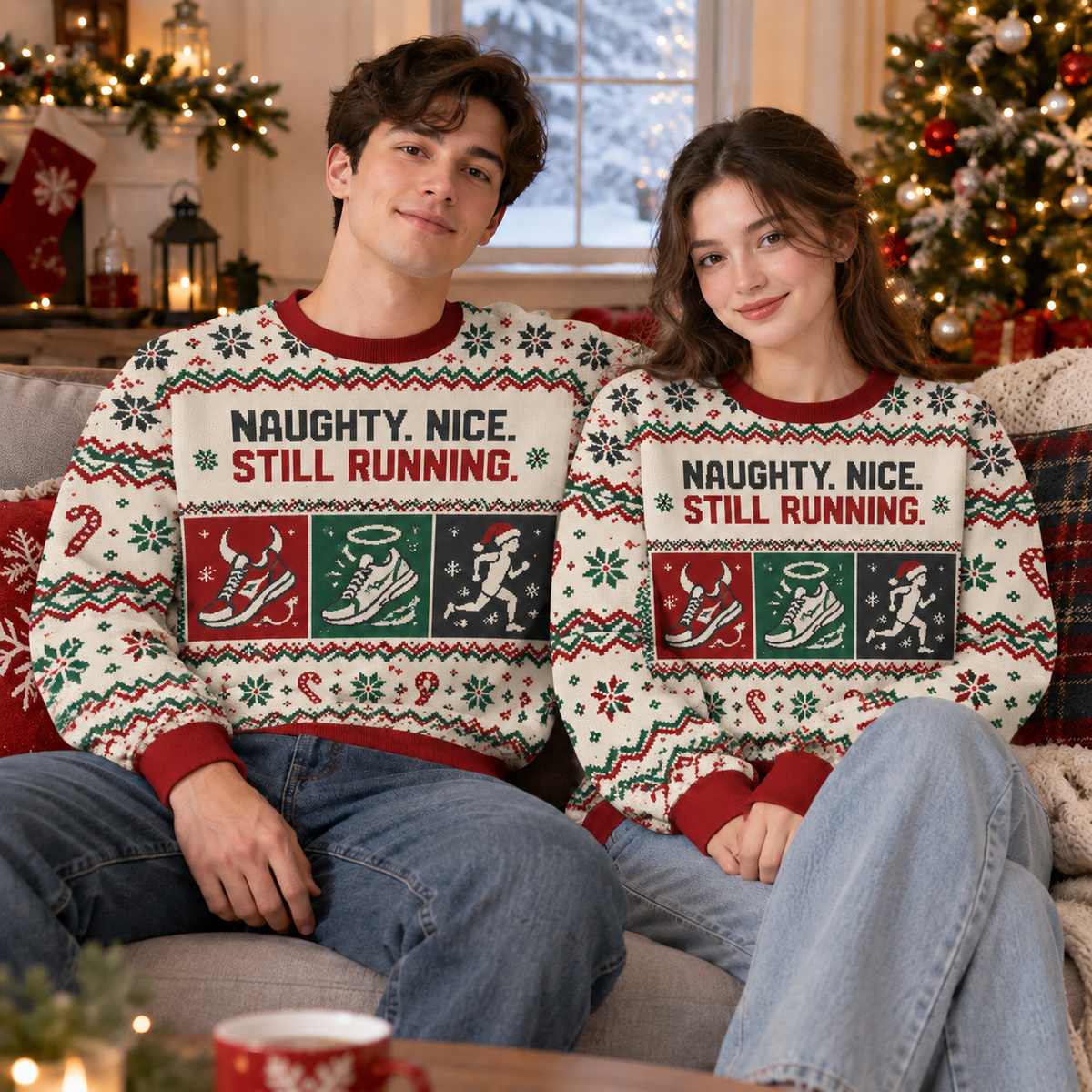 Naughty Nice Still Running Sweater