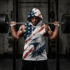 Strong Body Strong Nation Men's Workout Hooded Tank Top