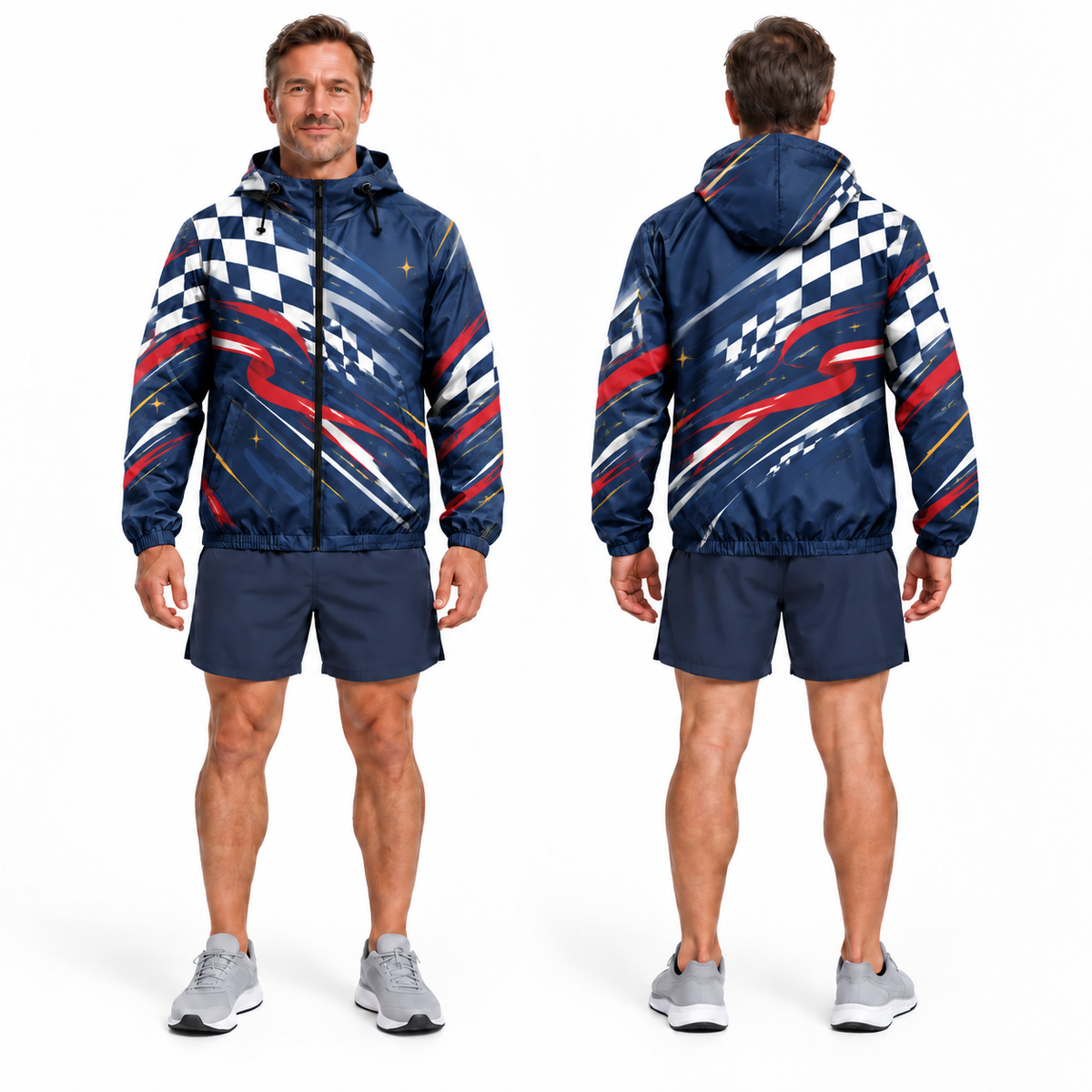 Custom Name State Finish Line Spirit Running Windbreaker Jacket