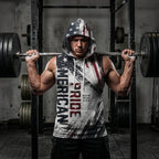 American Pride Men's Workout Hooded Tank Top