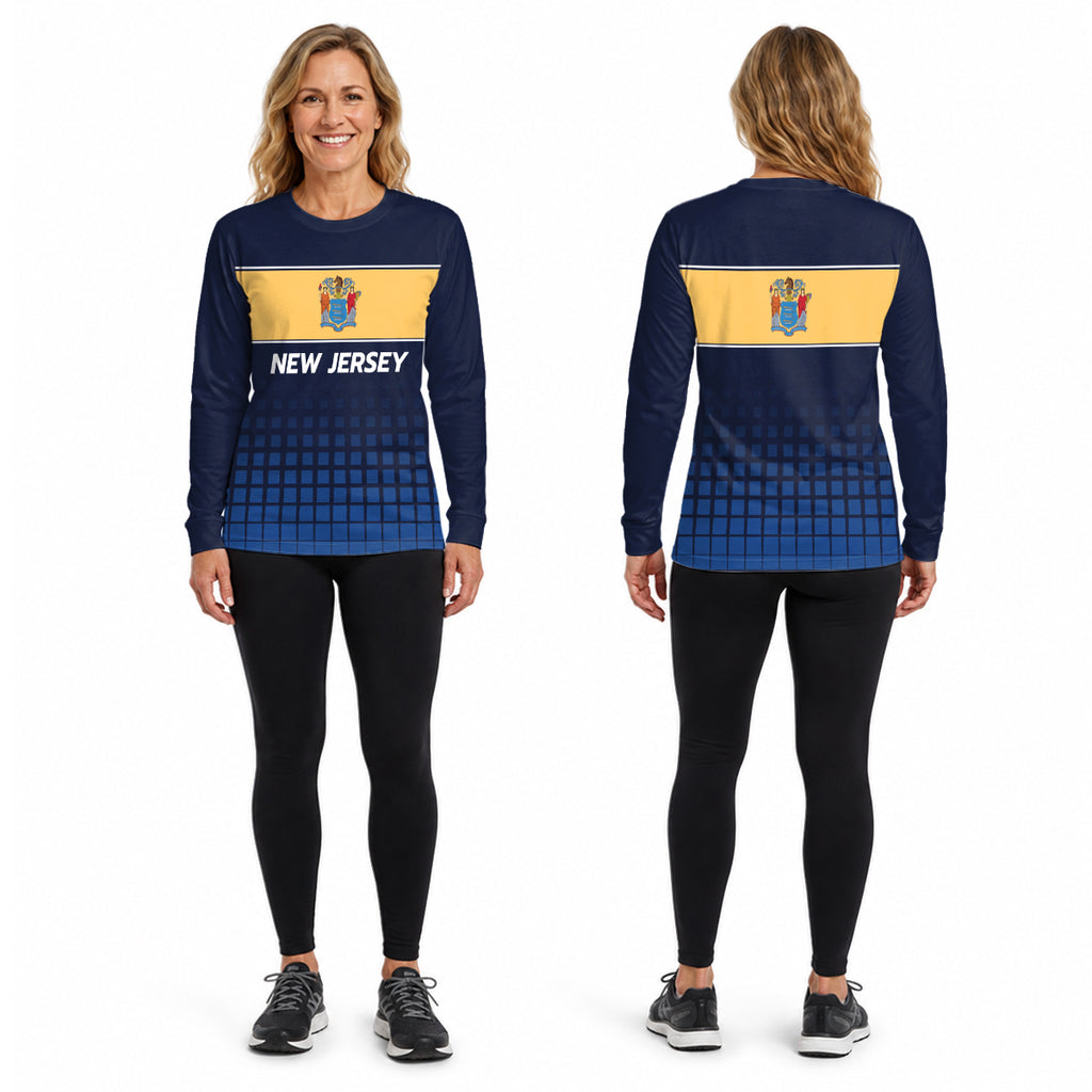New Jersey State Pride Long Sleeve Running T-Shirt