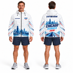 Custom Name Chicago Skyline Velocity Running Windbreaker Jacket