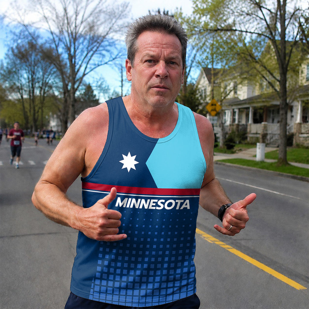 Patriotic Tech Running Tank Top - Minnesota State Pride Running Singlet