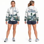 Custom Name Illinois Trail Runner Illinois Running Windbreaker Jacket