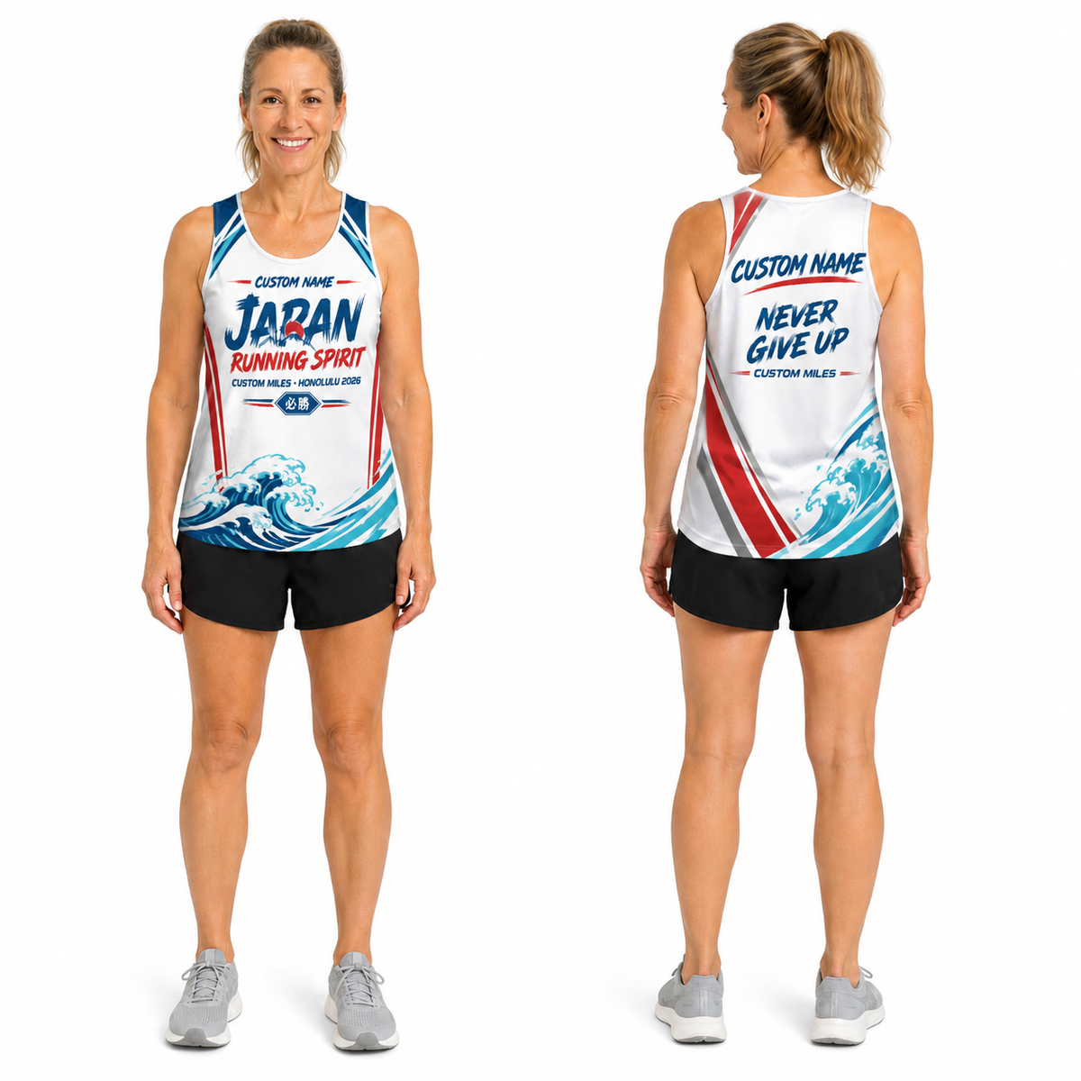 Custom Name Miles Hachimaki Running Spirit Running Tank Top