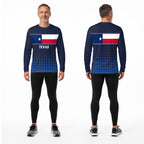 Texas State Pride Long Sleeve Running T-Shirt