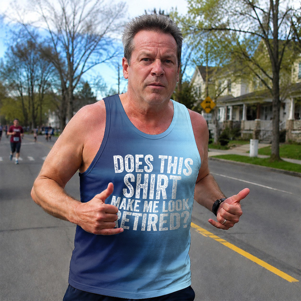Retirement Running Tank Top Make Me Look Retired Funny Running Singlet for Men and Women
