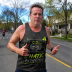 Funny Running Tank Top I Hate Running Broken Treadmill Tech Singlet