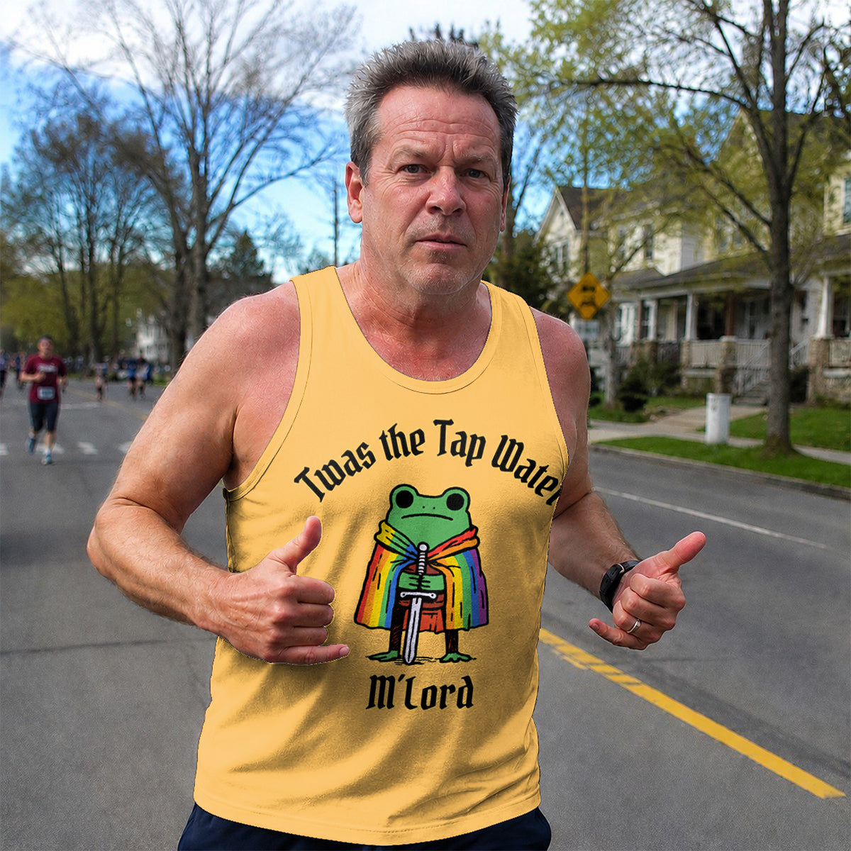 LGBT Pride Running Tank Top Funny Frog Running Singlet for Men and Women