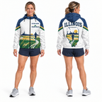 Custom Name Prairie Miles Illinois Illinois Running Windbreaker Jacket