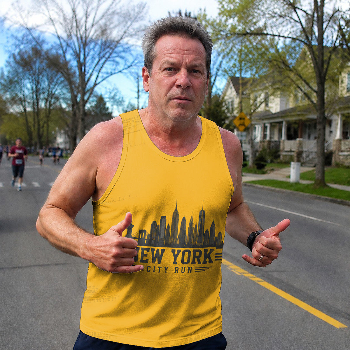 Taxi Yellow Cityscape New York Running Tank Top