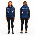 Minimal Freedom Stripes Sleeveless Running Puffer Jacket