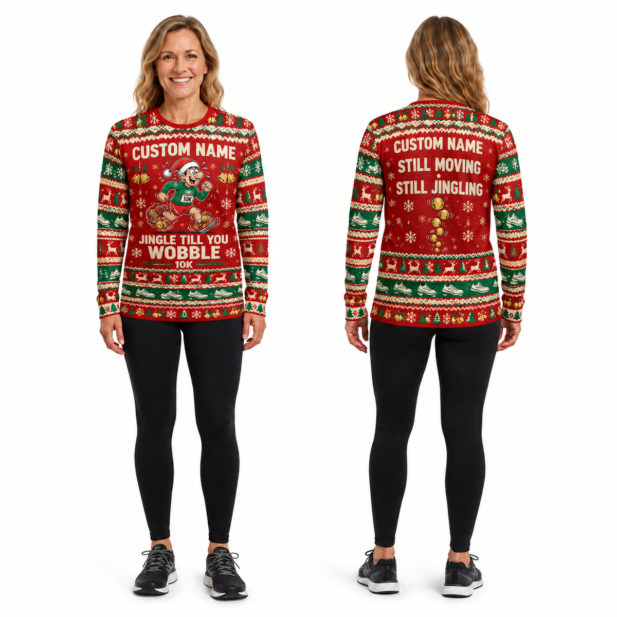 Custom Name Jingle Till You Wobble Running Long Sleeve Shirt