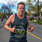 Funny Dad Running Tank Top One More Mile Before Dad Duty Tech Singlet