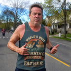 Funny Dad Running Tank Top World Best Farter Tech Singlet