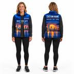 Custom Name Waterfront Reflection NYC Sleeveless Running Puffer Jacket